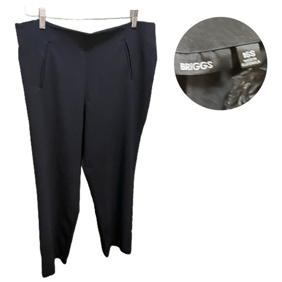 Briggs Womens Pull on With Side Zipper Fron Pockets Pants Size 16S - Picture 1 of 5